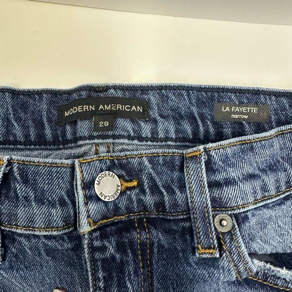 Modern American La Fayette Narrow Jeans Size 29 Made in USA - Picture 3 of 9